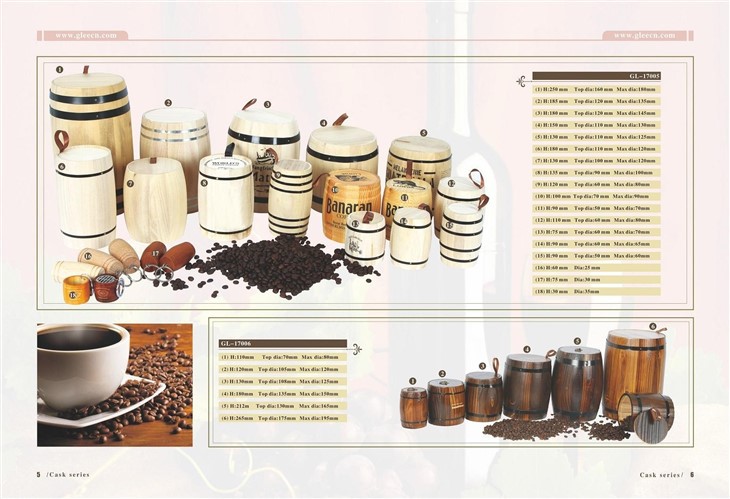 Wooden Coffee Beans Packaging Barrels